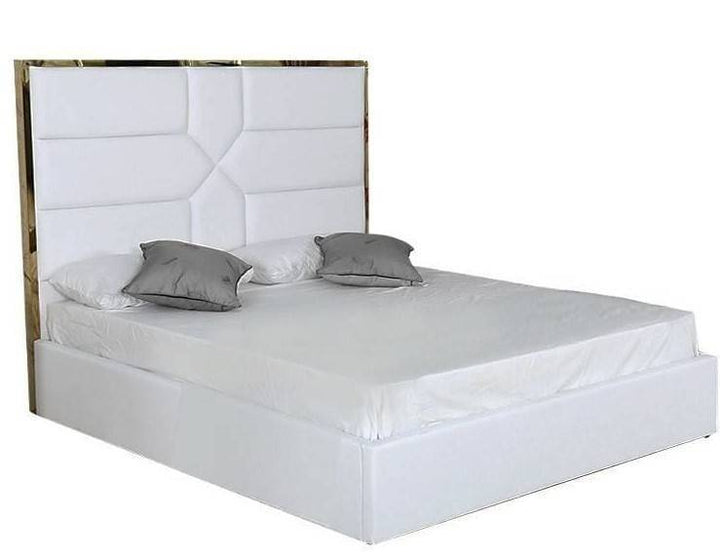 Lit 2 places 140x190 cm GOLD MARK similicuir avec sommier intégré