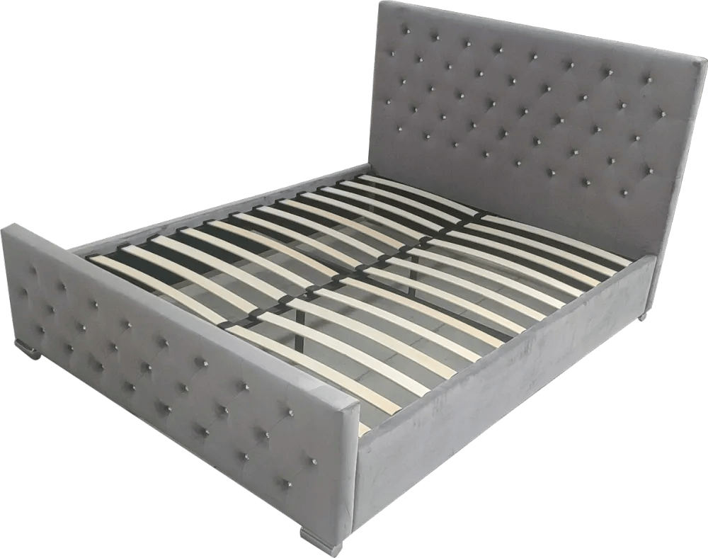 Lit 2 places 140x190 cm PRESTIGE velours  sommier inclus