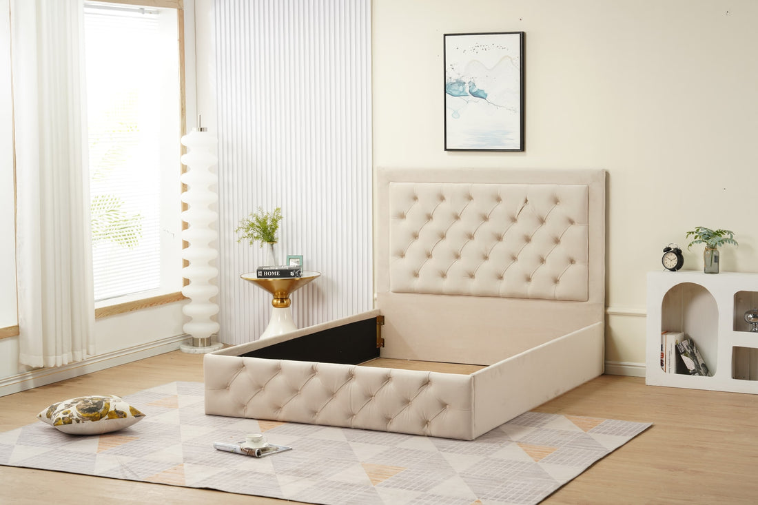 CADRE DE LIT ROMA BEIGE 160x200 CM
