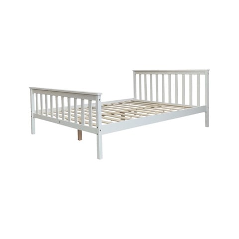 LIT EBATNA EN BOIS BLANC 140x190cm