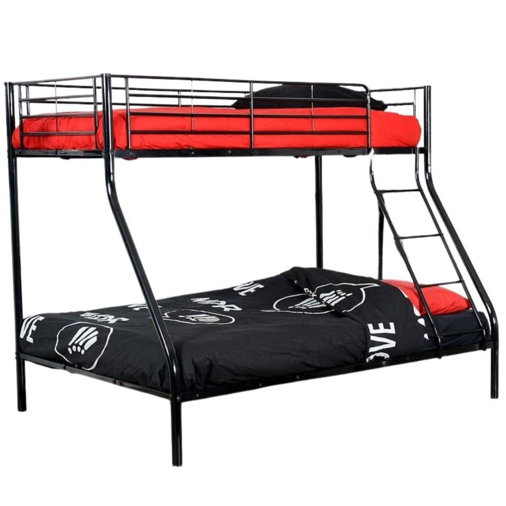 Lit superposé 3 places 2+1 métal COSTO sommier inclus