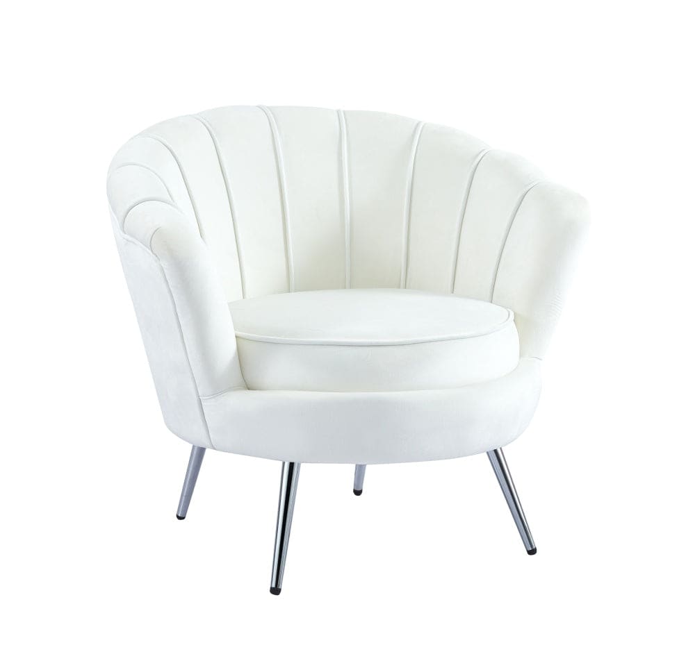Fauteuil NYMPHEA Chrome en velours