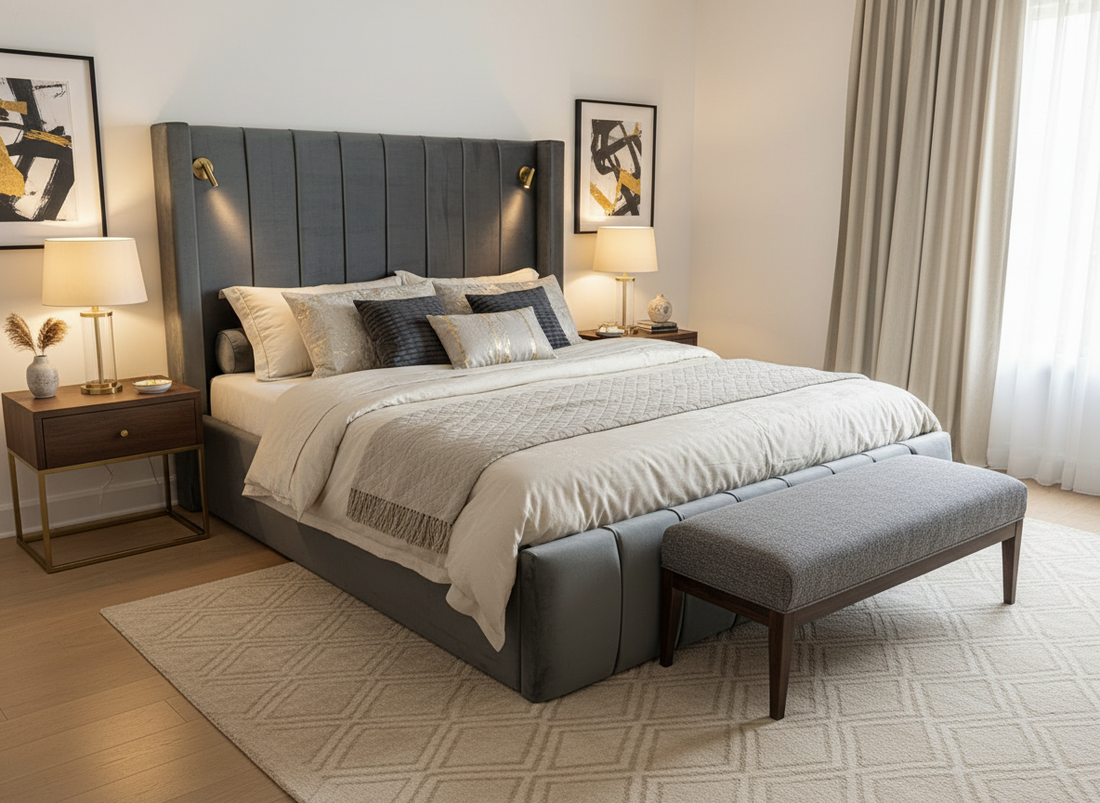 CADRE DE LIT TOKYO GRIS 160x200 CM