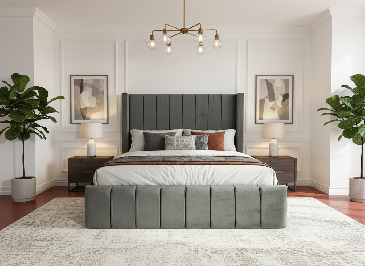 CADRE DE LIT TOKYO GRIS 160x200 CM