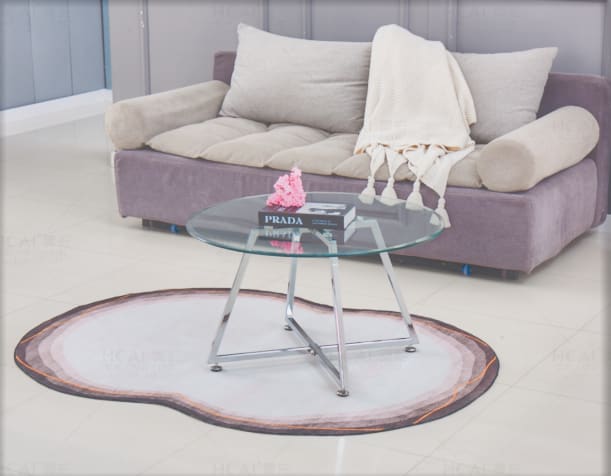 TABLE BASSE HELOISE CHROME TRANSPARENT 80x45 cm