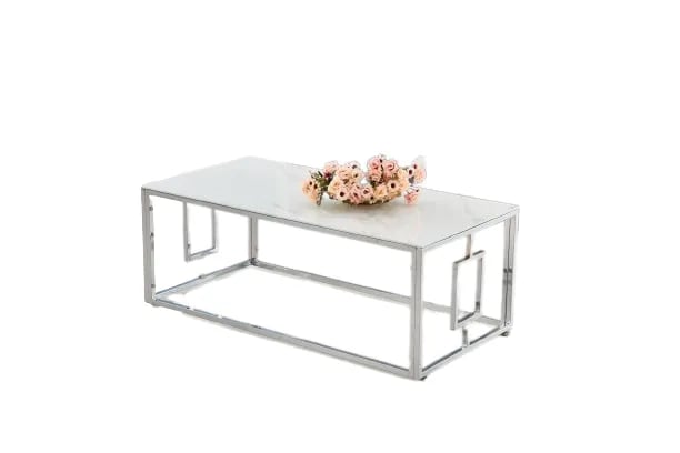 Table basse SOPHIE  pieds Chromé  120 cm