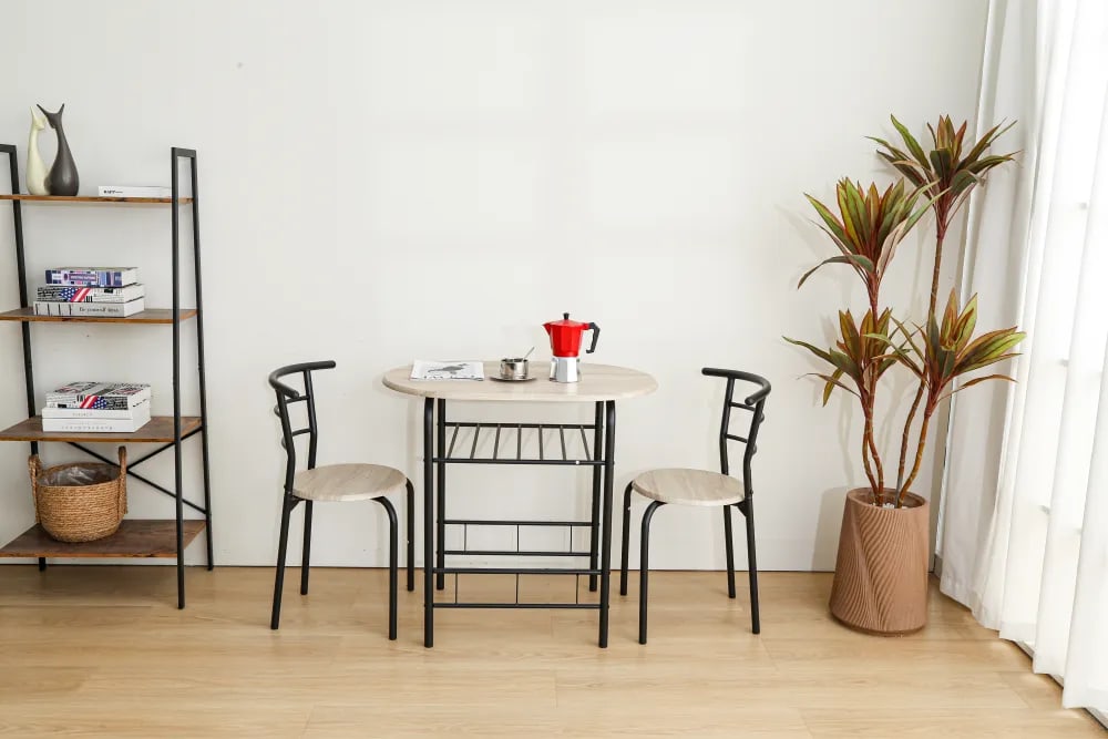 Ensemble table + 2 chaises CARRY Mdf l 80 cm