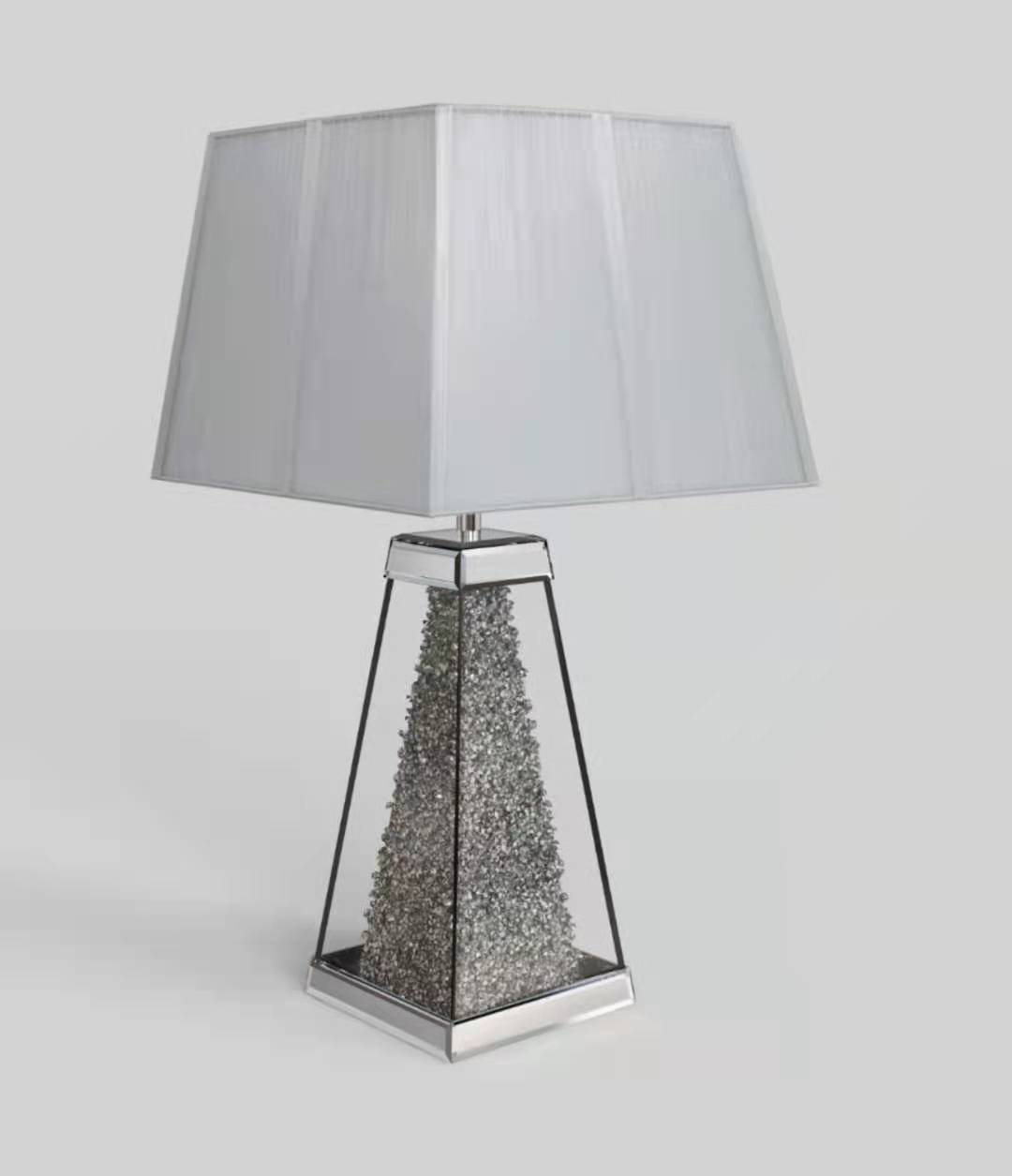LAMPE STRASS 16X16X52cm
