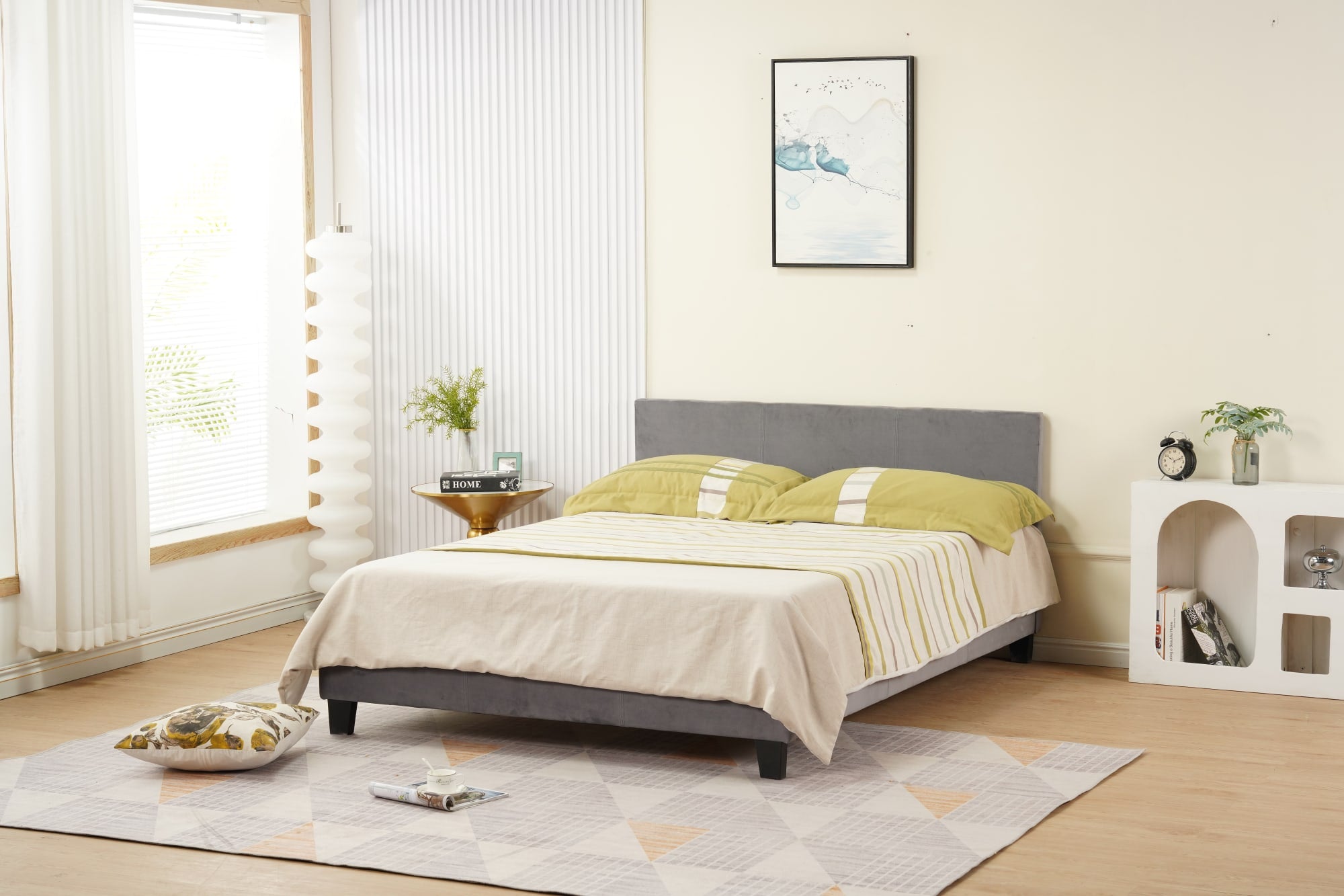 LIT MELBOURNE VELOURS GRIS 160X200