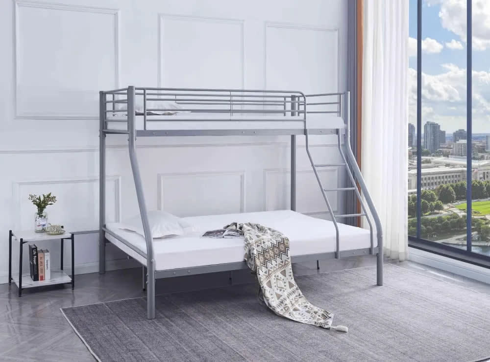 Pack Lit superposé 3 places + Matelas compris 2+1 métal COSTO sommier inclus