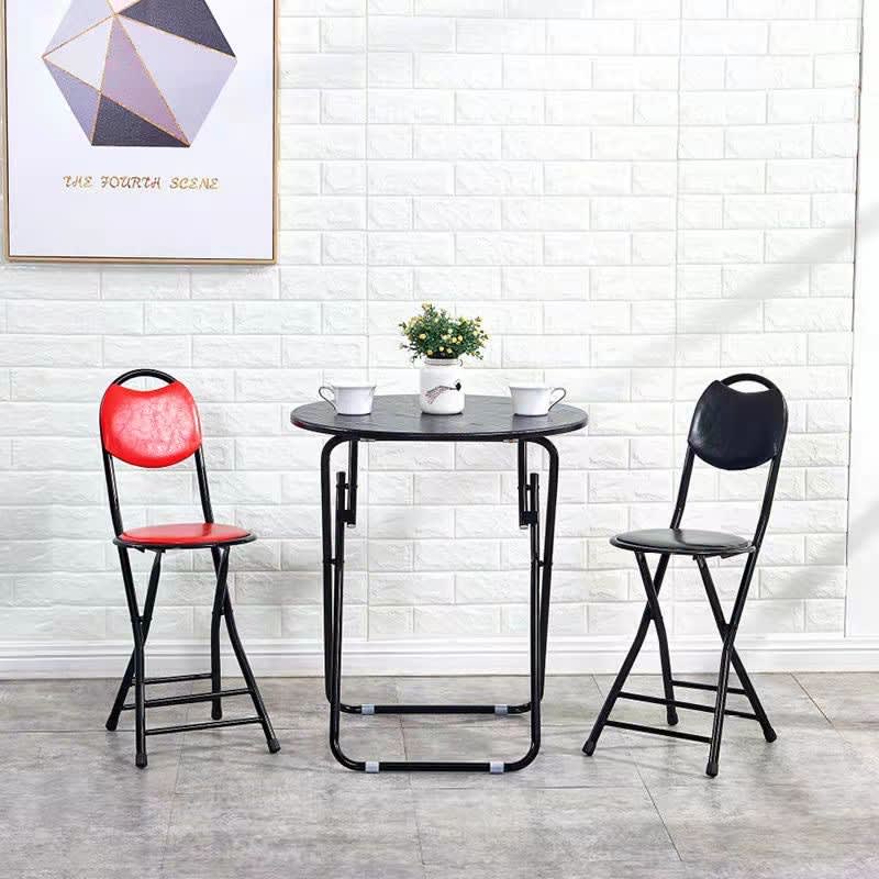 TABOURET PLIANT EN METAL NOIR