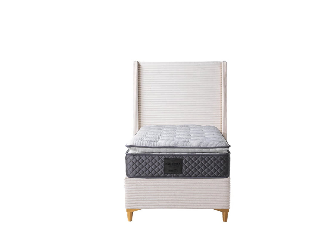 LIT COFFRE VENUS COTELE BEIGE 90X190CM