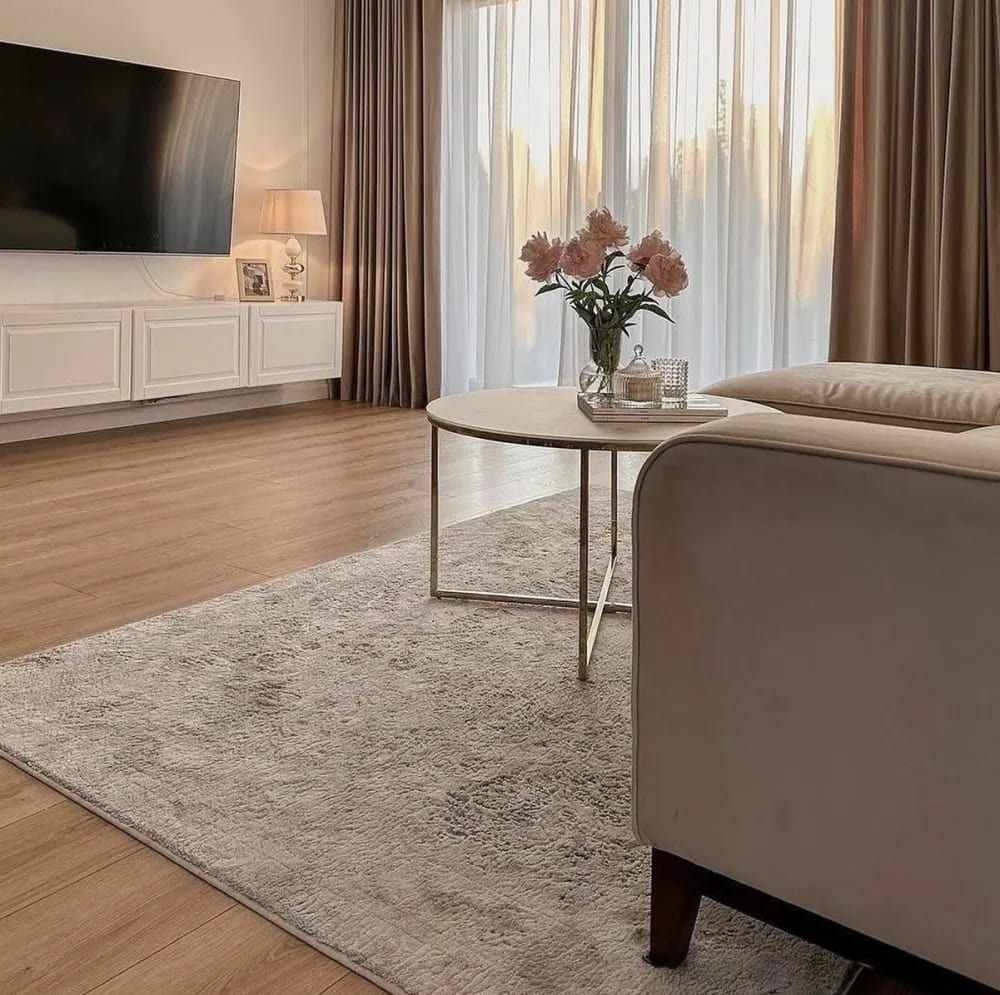 Table basse ronde LORIE chrome plateau en verre D90 cm