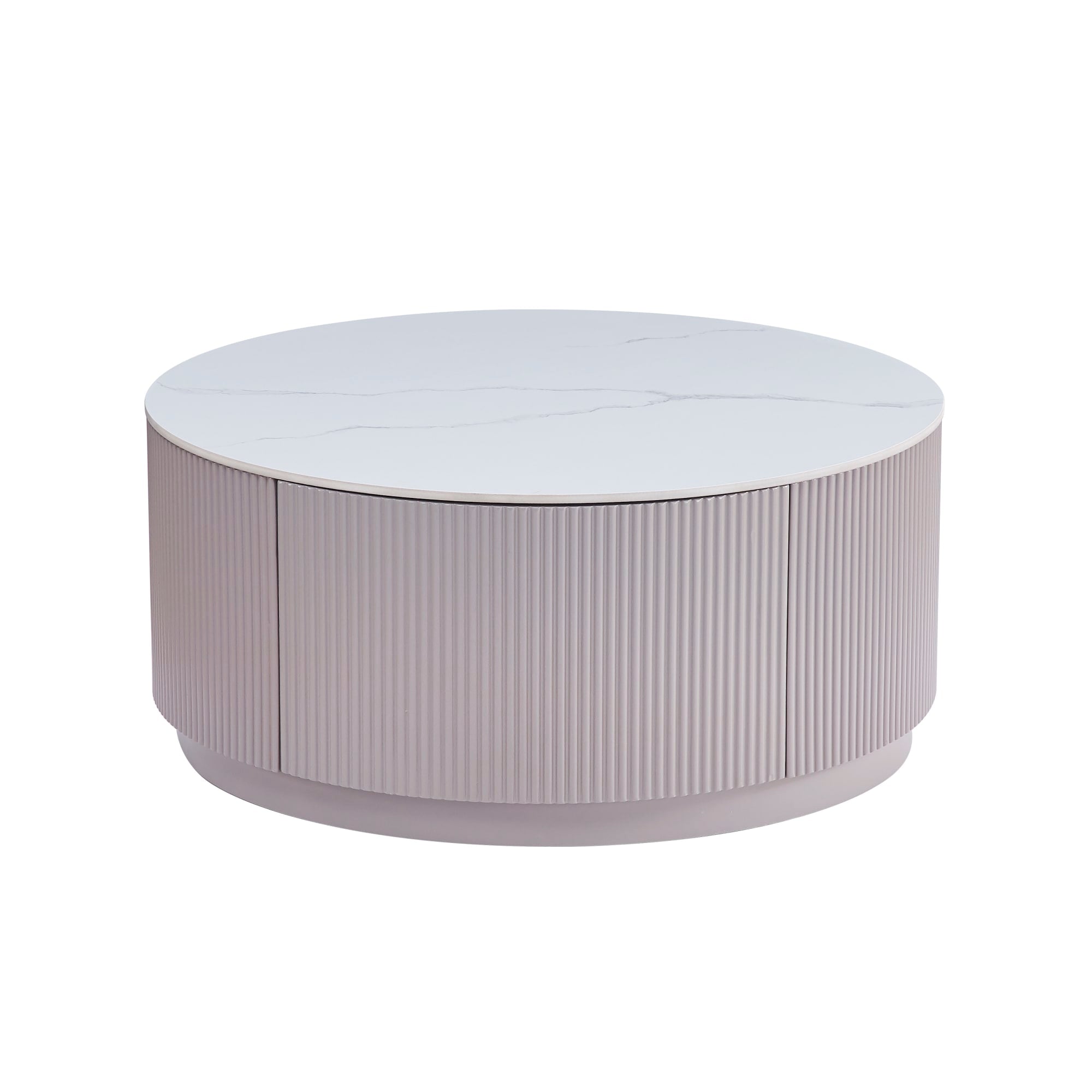 TABLE BASSE BARI BOIS GRIS PLATEAU MARBRE BLANC AVEC TIROIR 80x45cm