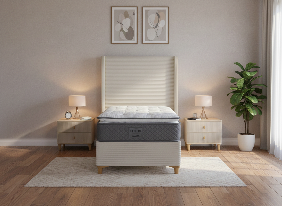 LIT COFFRE VENUS COTELE TAUPE 90X190CM