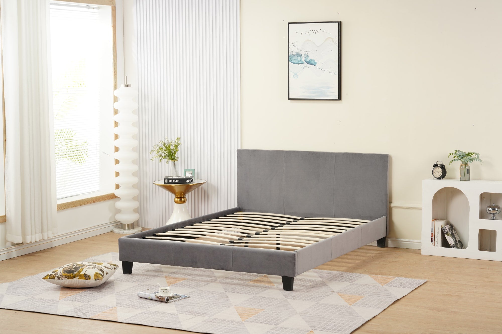 LIT MELBOURNE VELOURS GRIS 160X200