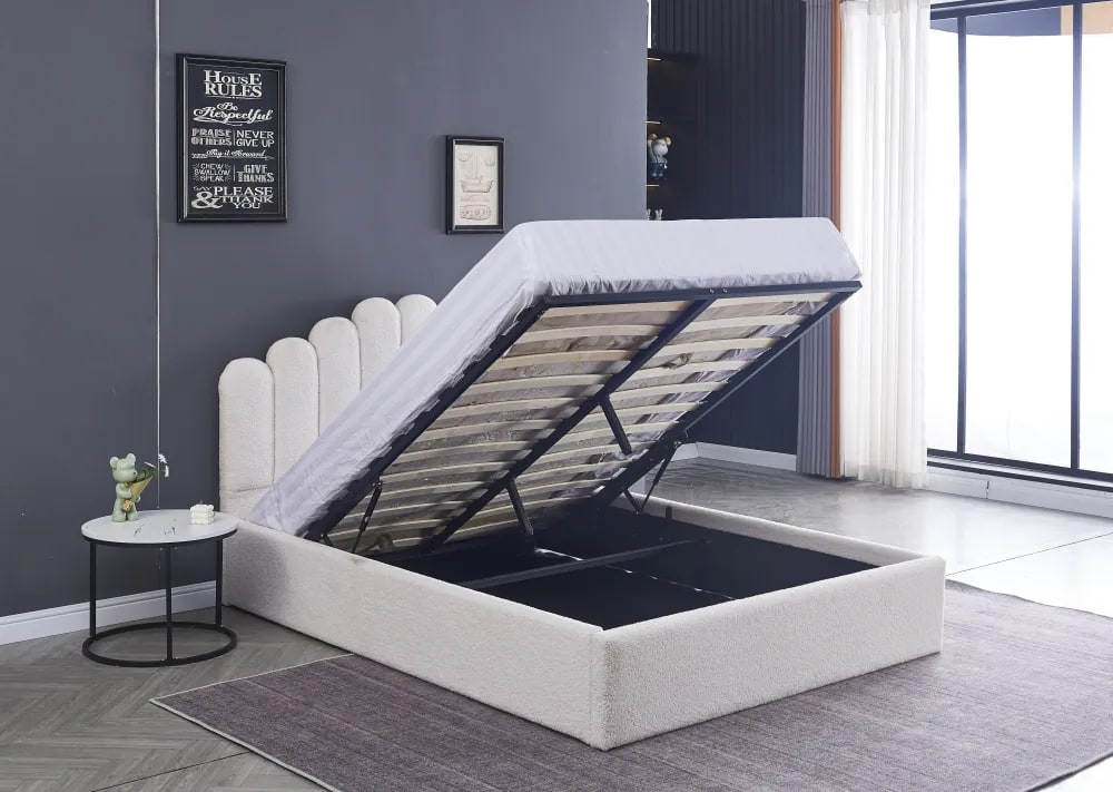 Lit coffre 2 places 160x200 cm DOHA sommier coffre intégré