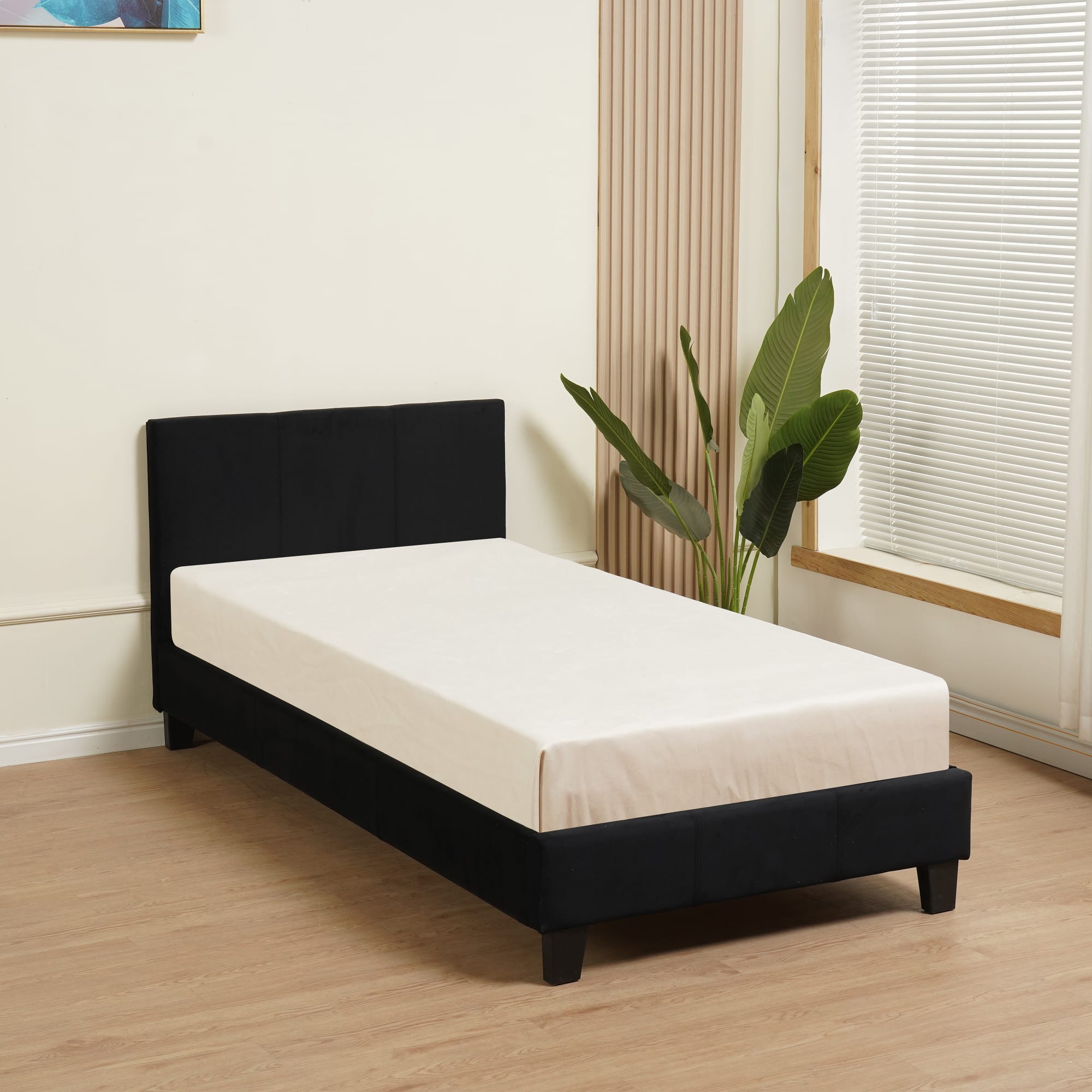 LIT MELBOURNE VELOURS NOIR 90X190CM