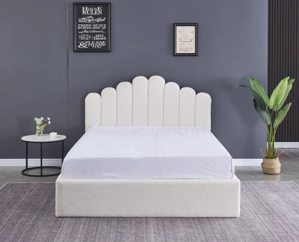 Lit coffre 2 places 160x200 cm DOHA sommier coffre intégré