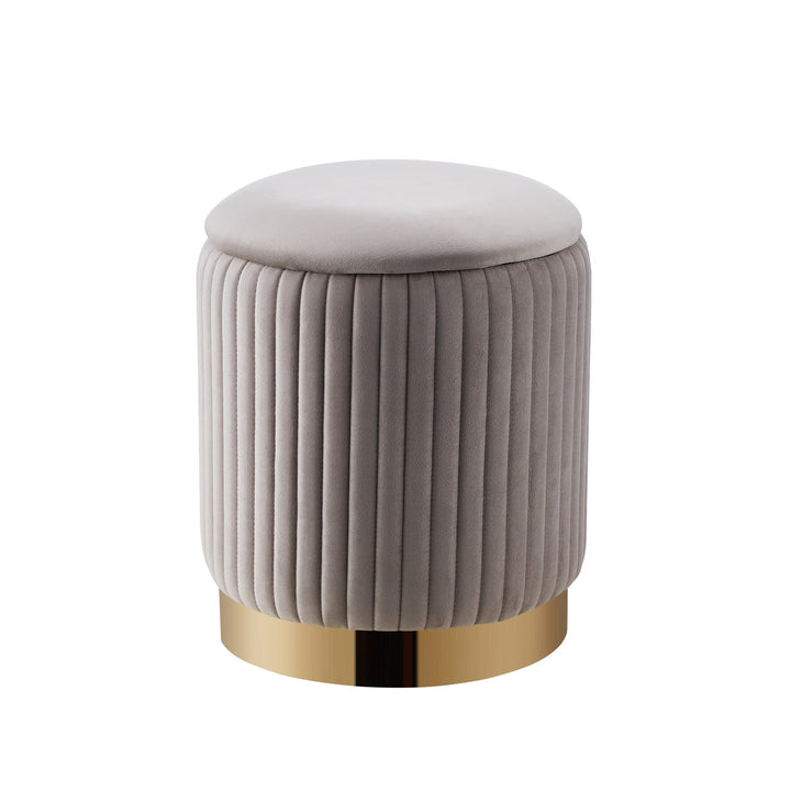 Lot de 2 poufs COFFRE en velours