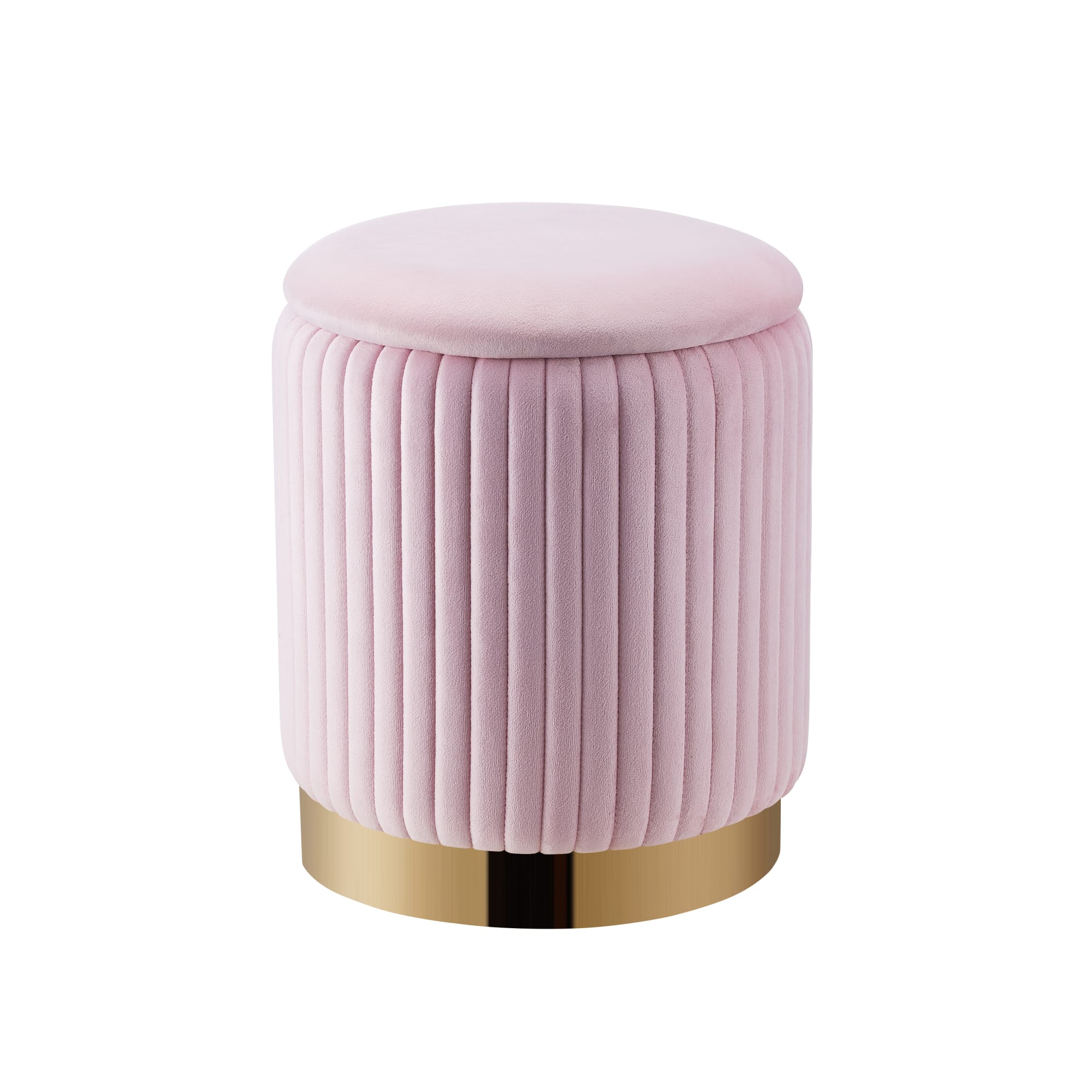 Lot de 2 poufs COFFRE en velours