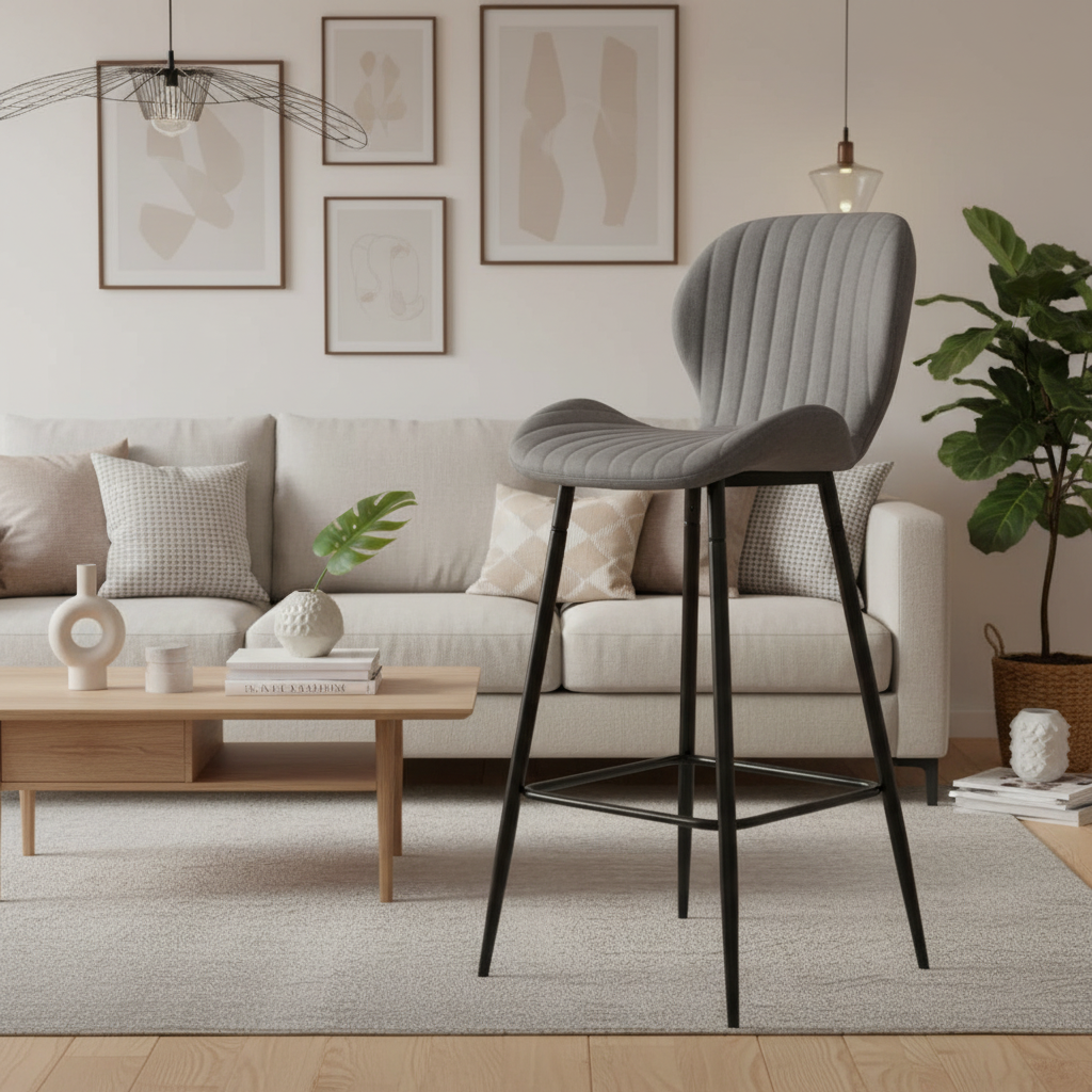 Lot de Tabourets de bar PRADO en tissu