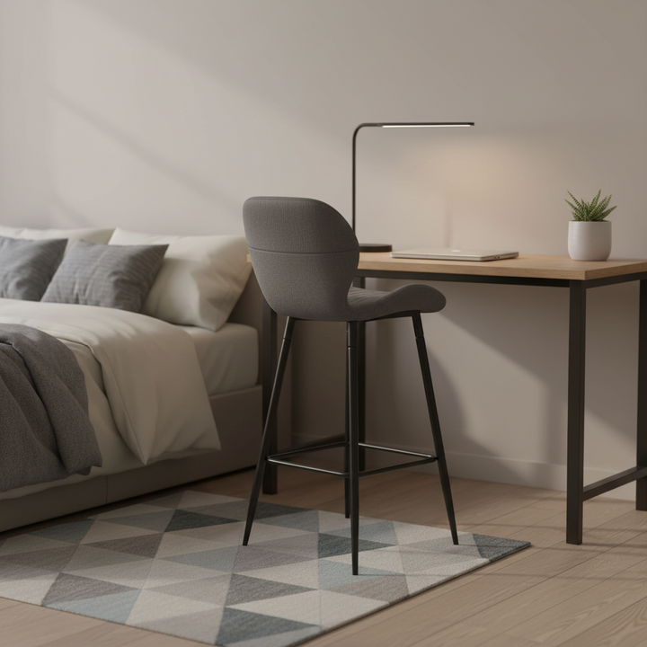 Lot de Tabourets de bar PRADO en tissu