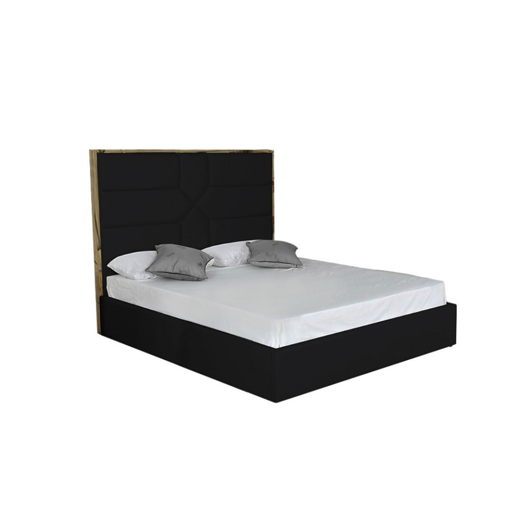 Lit 2 places 140x190 cm GOLD MARK similicuir avec sommier intégré