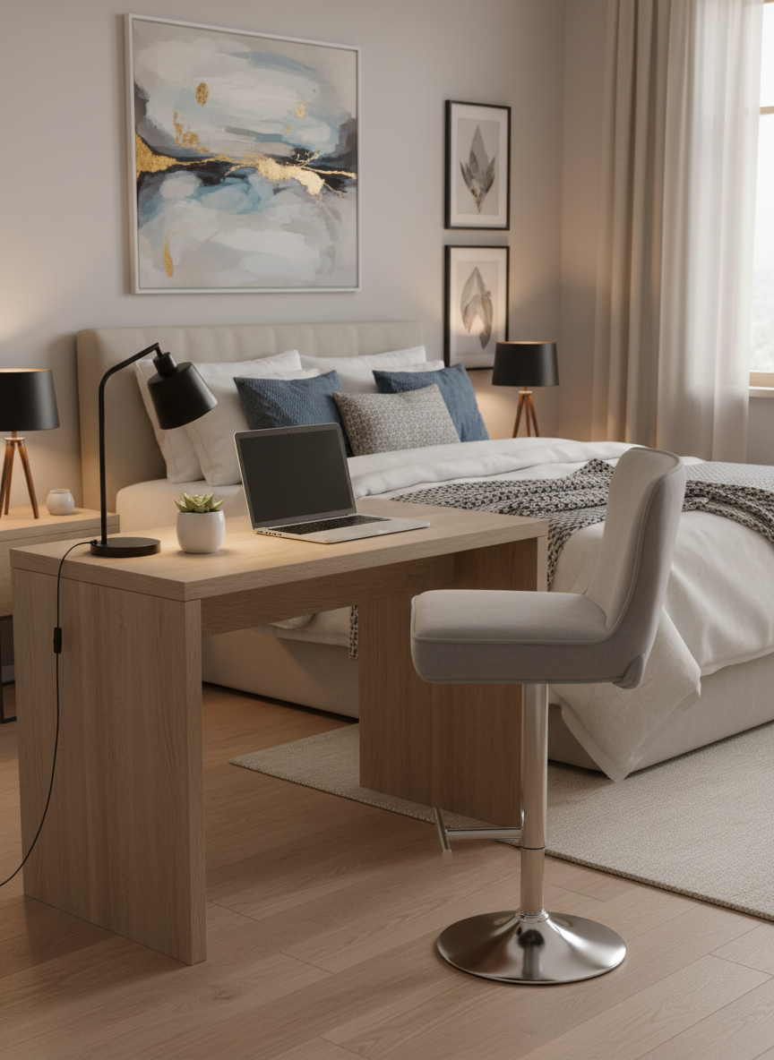 Lot de 2 tabourets de bar GABRIELLE Chrome en velours