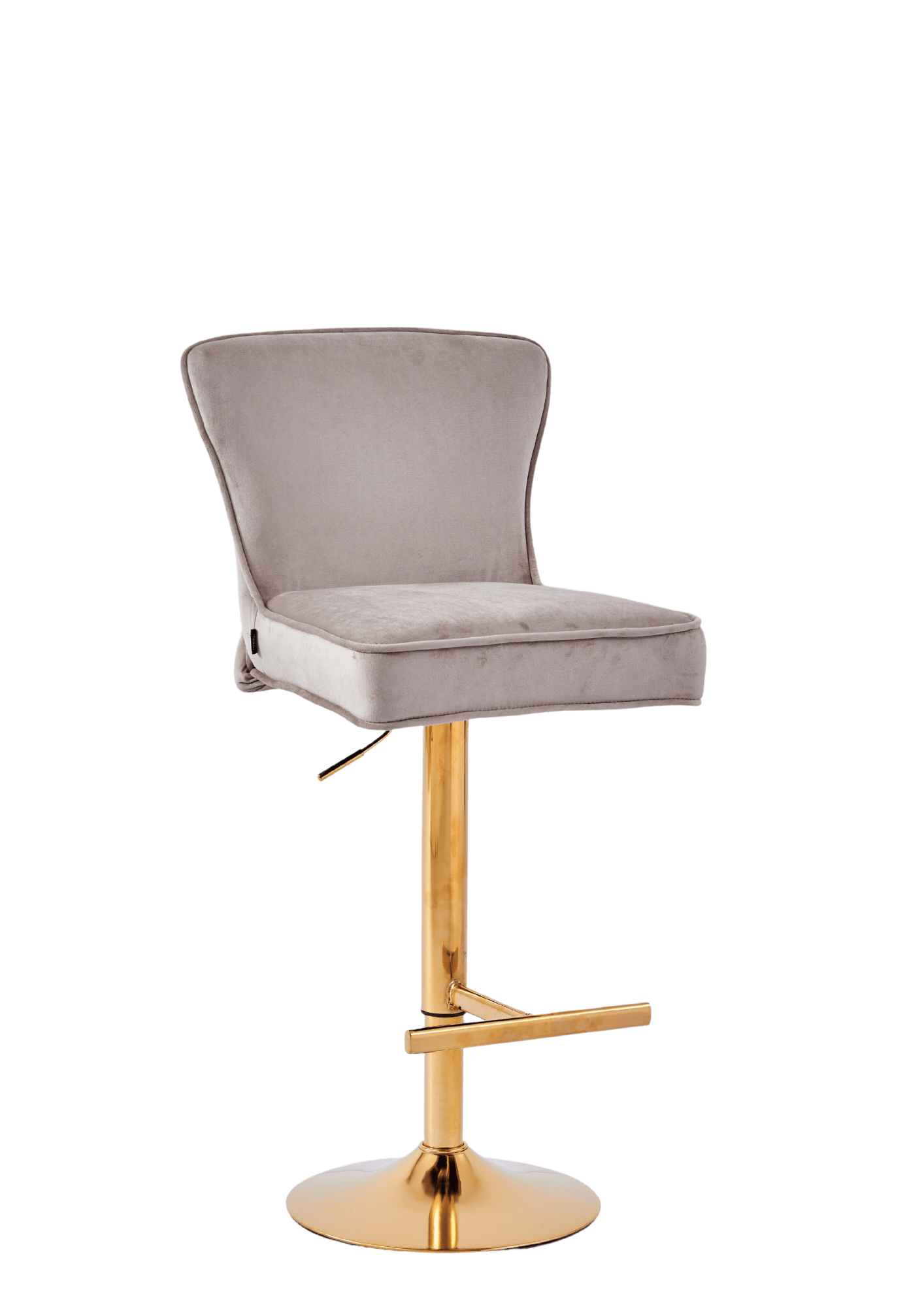 Lot de 2 tabourets de bar GABRIELLE Gold en velours