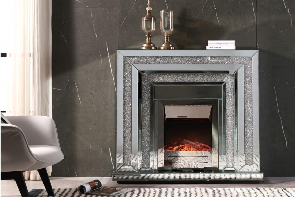 CHEMINEE MIROIR 120X38X100cm