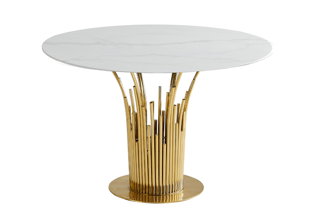 Table à manger ronde FLUTE Gold