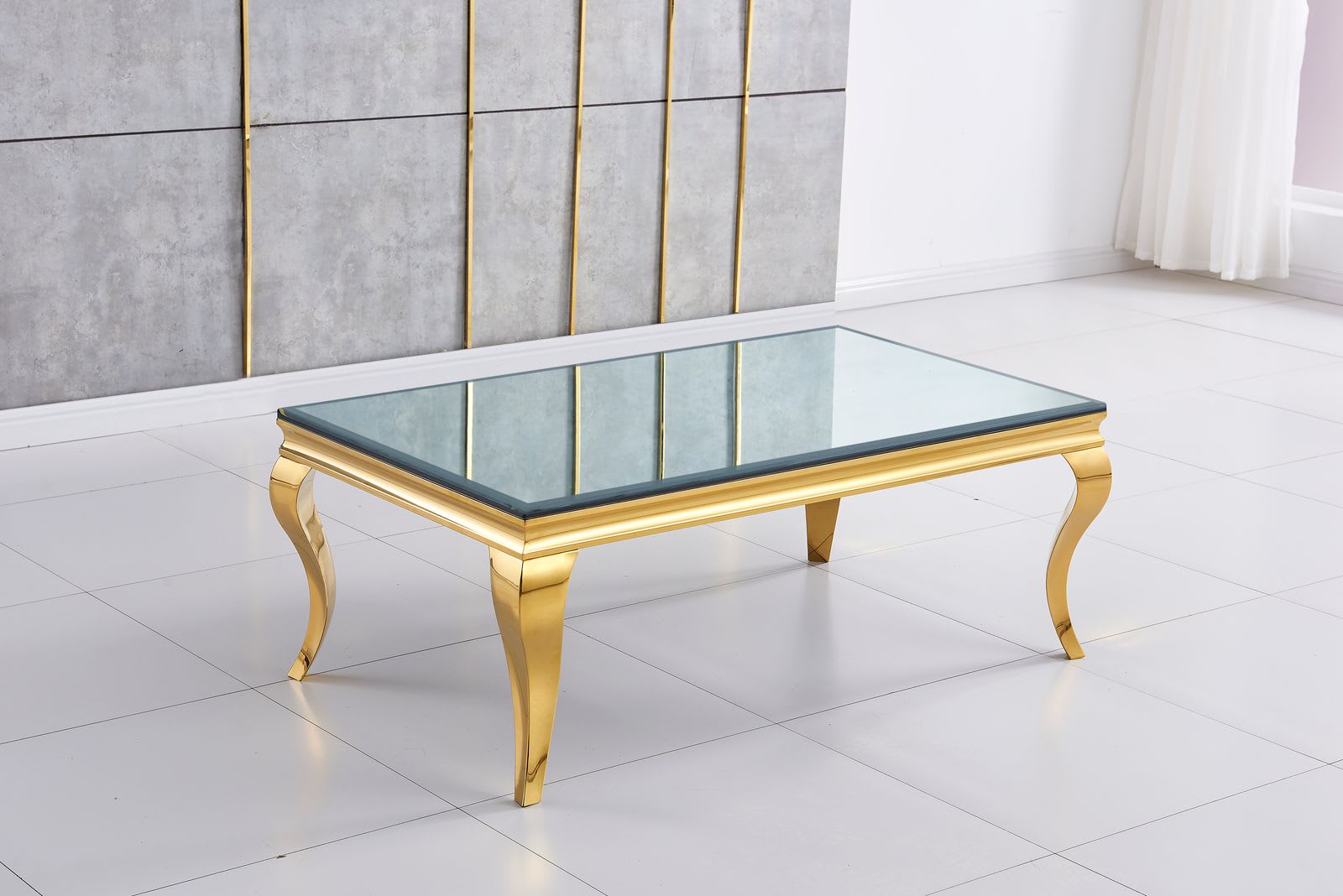 TABLE BASSE BAROQUE GOLD MIROIR 120 120x70x45 cm