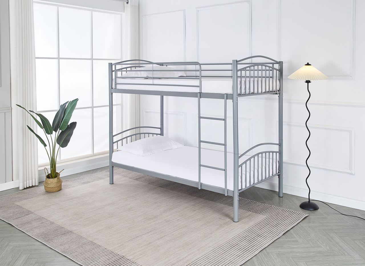 LIT SUPERPOSÉ EVA EN METAL GRIS 90X190 cm