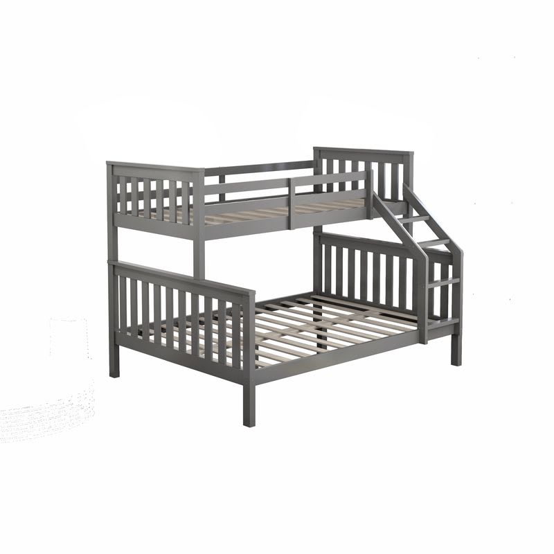 LIT BATNA EN BOIS GRIS 2+1 90X190cm + 140X190cm