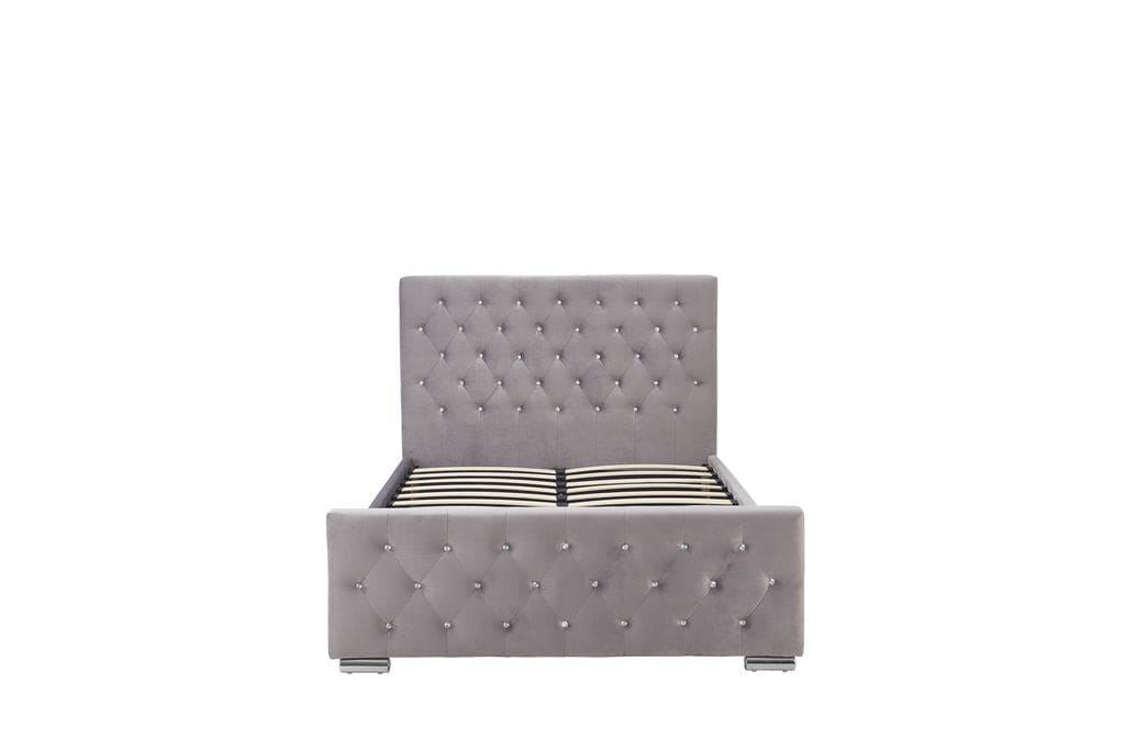 Lit 2 places 140x190 cm PRESTIGE velours  sommier inclus