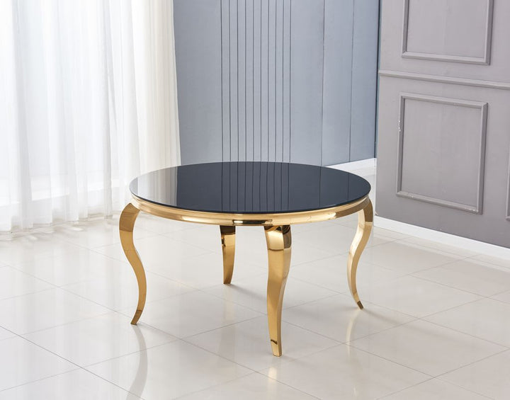Table à manger ronde BAROQUE gold  130x75 cm