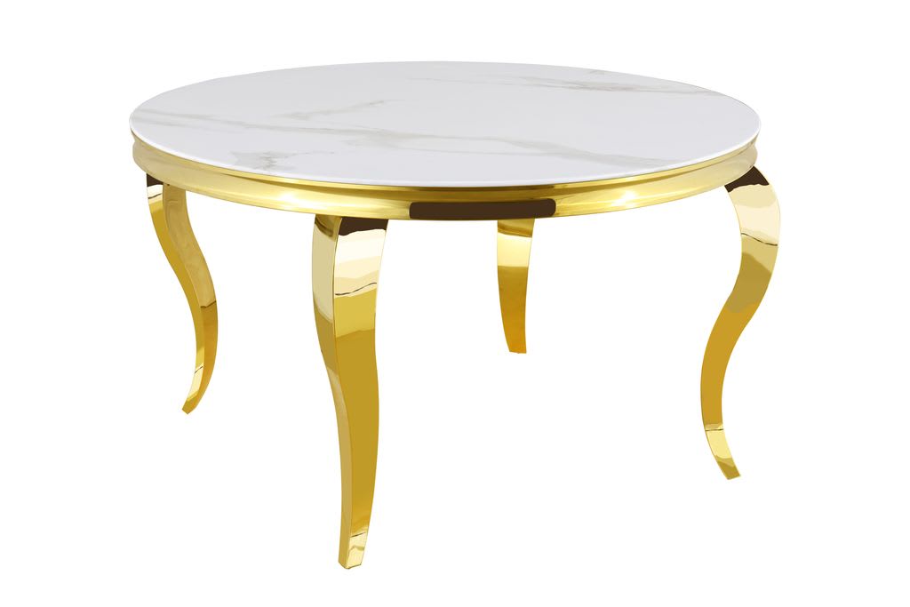 Table à manger ronde BAROQUE gold  130x75 cm